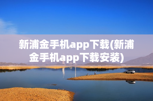 新浦金手机app下载(新浦金手机app下载安装)